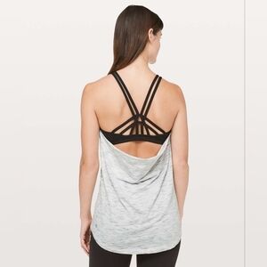 lululemon athletica Black and Gray Tank Top